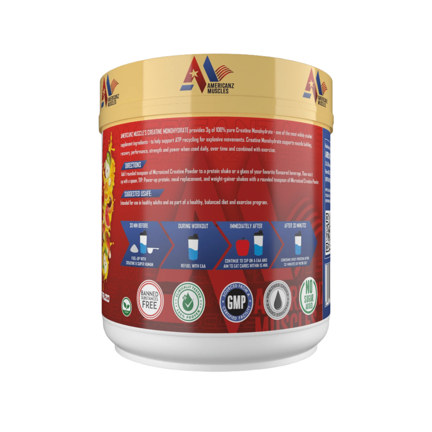 AMERICANZ MUSCLE CREATINE MONOHYDRATE | 60 SERVINGS