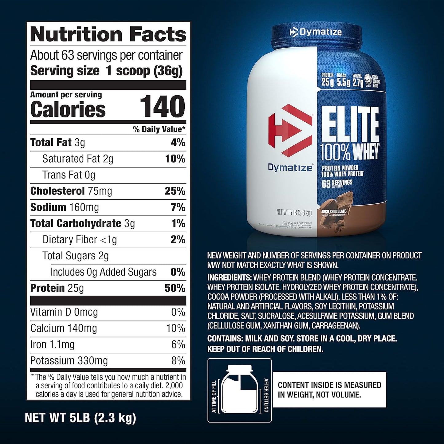 DYMATIZE ELITE 100% WHEY PROTEIN