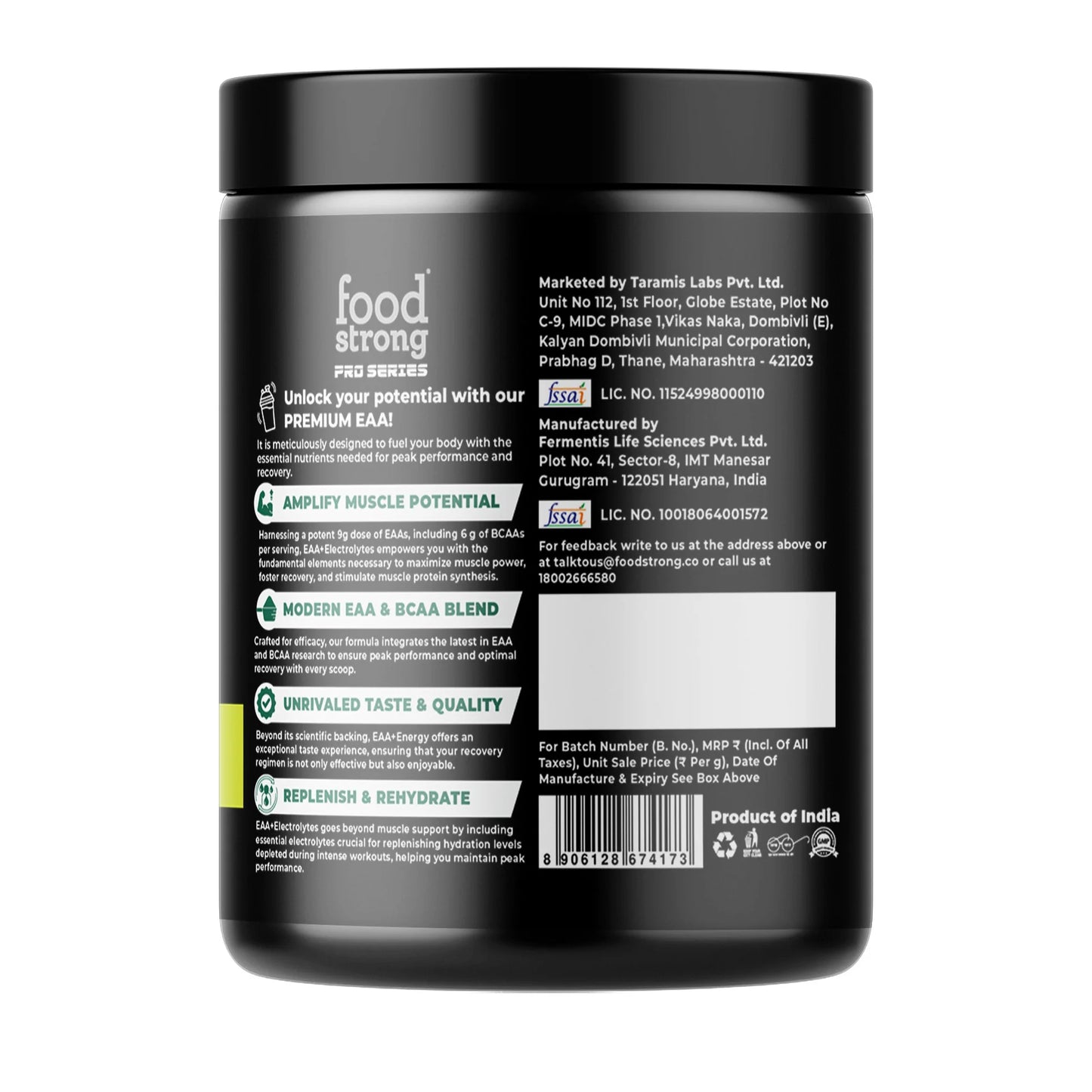 FOOD STRONG EAA 9000 WITH HYDRATING ELECTROLYTES
