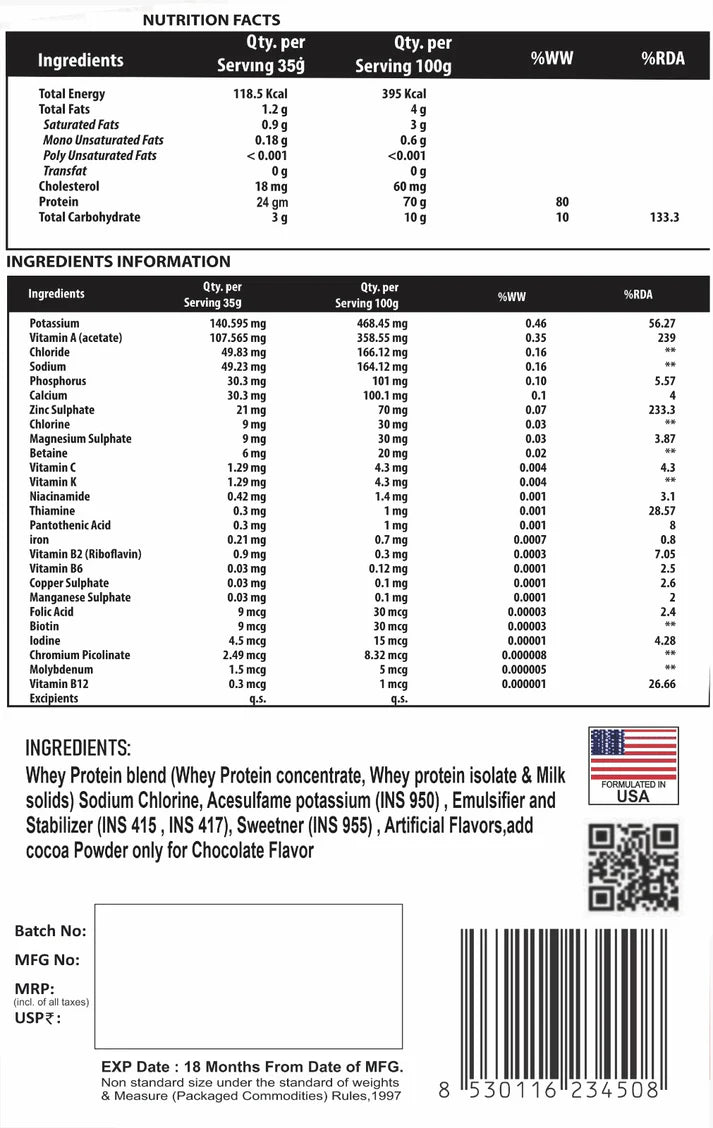 MUSCLE GEAR ADVANCED WHEY PROTEIN