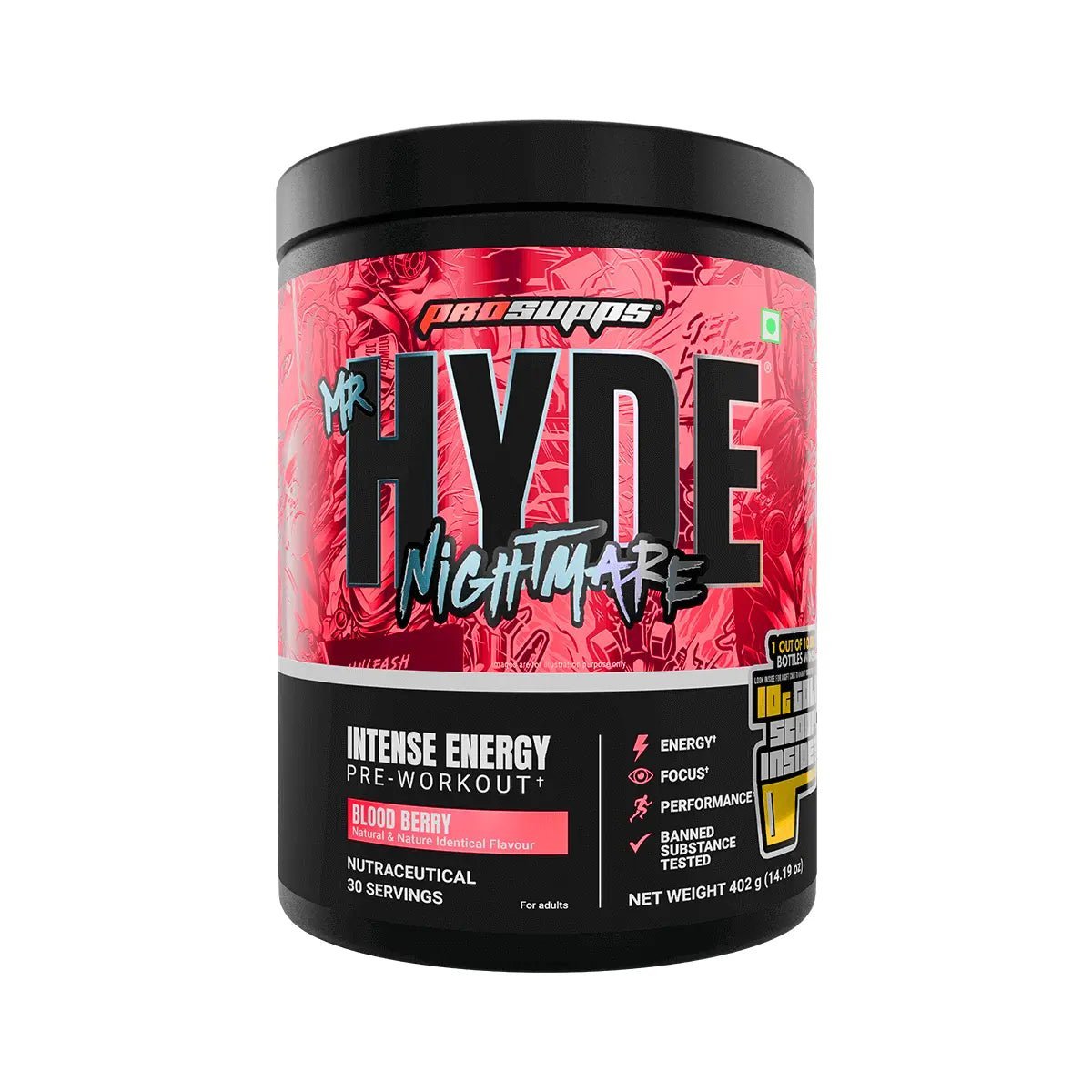 Prosupps Hyde Nightmare Pre Workout | Extreme Energy & Intense Focus Formula