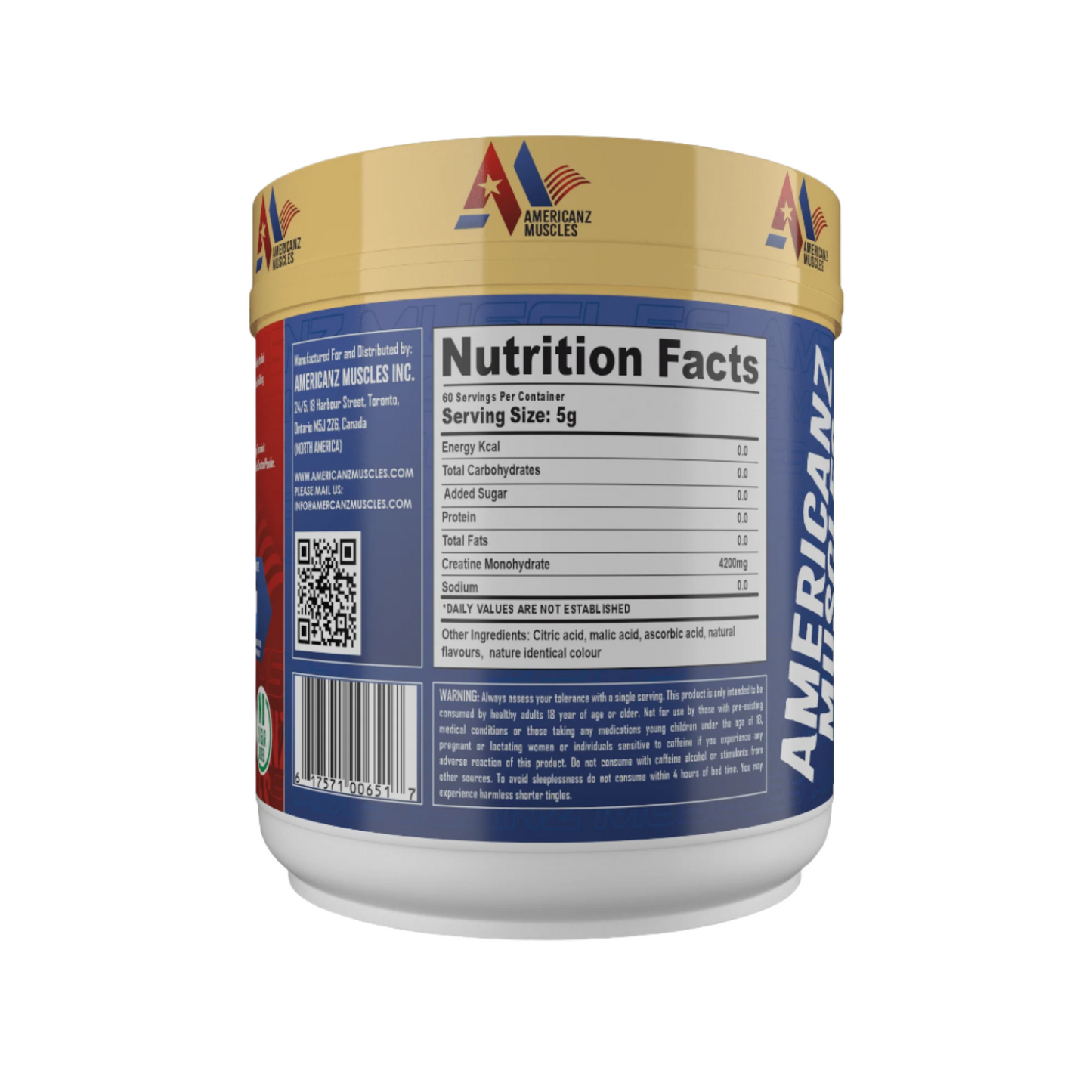 AMERICANZ MUSCLE CREATINE MONOHYDRATE | 100 SERVINGS