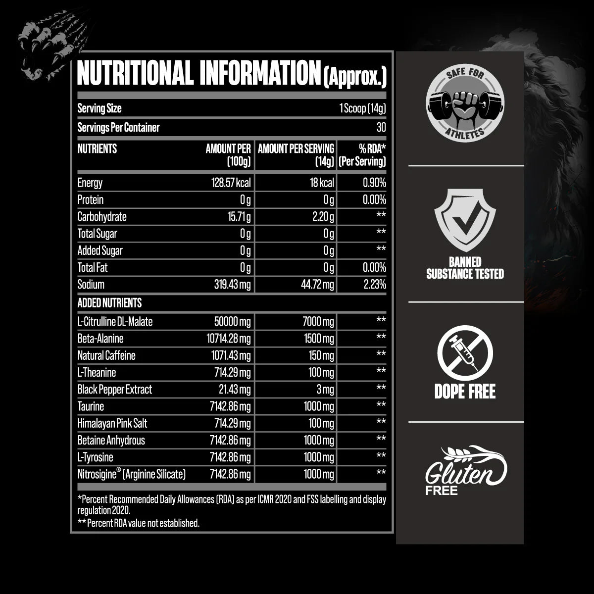 BIGMUSCLES NUTRITION KARNAGE BLACK