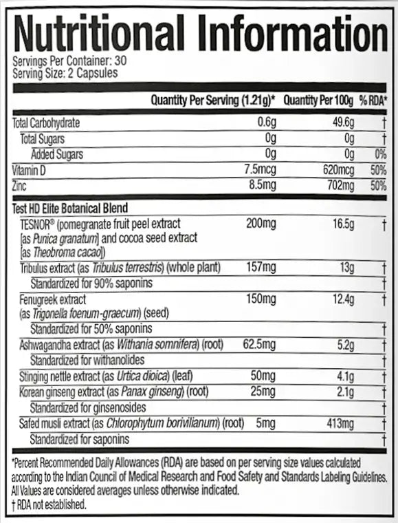 MUSCLETECH TEST HD ELITE