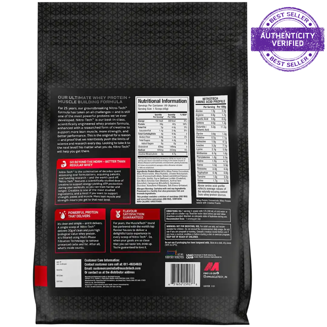 MUSCLETECH NITRO-TECH WHEY PROTEIN
